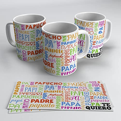 Papa Regalo original día del Padre - Taza eres mi super Papá - El padre numero 1 - Feliz día del Padre | 350ml Cerámica (Pupurri Día del Padre)