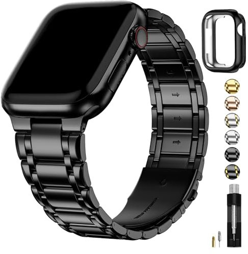 Fullmosa Cinturino Elegante Compatibile con Apple Watch 44mm 45mm 46mm 49mm 42mm 40mm 41mm 38mm, Cinturini di Ricambio in Acciaio Inossidabile per Apple Watch SE SE2 Ultra Serie 10 9 8 7 6 5 4 3 2 1
