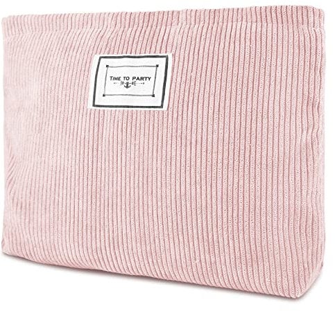 Yosemy Kulturtasche Kosmetiktasche Waschtasche Cord-Kosmetiktasche Makeup Organizer Multifunktionaler Reisen Kulturtasche für Damen Mädchen, Rosa