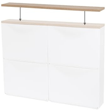 HORST Deckplatte für Trones Schrank - Elegante Massivholzplatte für I K E A Kommode - Perfekte Passform - FSC-Zertifiziert - Eiche, 102,6 x 15,9 cm