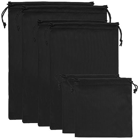 PATIKIL Skibrille Tasche 6 Packung Mikrofaser Beutel Schützende Lagerung Gehäuse Hülse (5.9 x 5.9 10.6 x 7.1 11.8 x 9.1) Schwarz