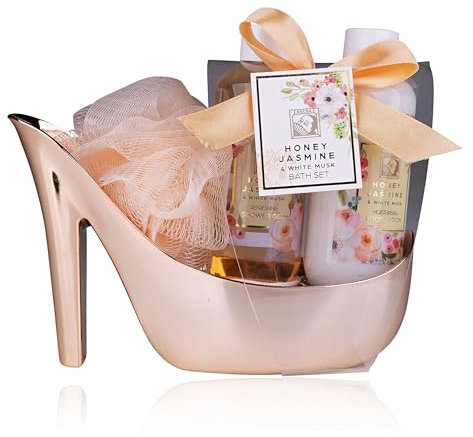 Weltbild Bade-Set „Honey Jasmine“ im Schuh (Farbe: roségold)