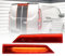 NSLUMO LED Bremslicht für Fo.rd Transit Custom 2012–2022 hohes hinteres Bremslicht hochmontiertes Scheunentor-Bremslicht Transit bremsleuchte 2 Stück rote Linse