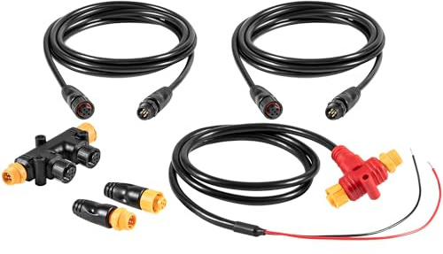 NMEA 2000 Dual Device Starter Kit per elaborare la rete NEMA 2K per Lowrance Simrad Garmin, fornire una migliore affidabilità di rete, include cavi backbone cavi goccia T terminatori
