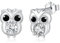 KINGWHYTE Eule Ohrringe 925 Sterling Silber Niedliche Tier Ohrringe für Frauen Vogel-Ohrringe mit CZ Kristall Ohrstecker Schmuck Eule Geschenke für Frauen Mädchen