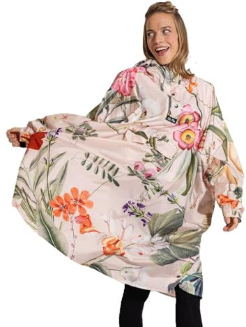 Ela Mo Regenponcho Damen - Stilvoller Fahrrad Regenschutz - wasserdicht - Super leicht - Poncho Regencape für Festival, Outdoor (Luxe)