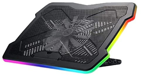 Basi di Raffreddamento per PC Tappetino Di Raffreddamento Per Laptop RGB Con LED Gaming Laptop Cooler Ventola USB Supporto Per Laptop Silenzioso Molto Stabile Compatibile Fino A 17 Ventola PC Portati