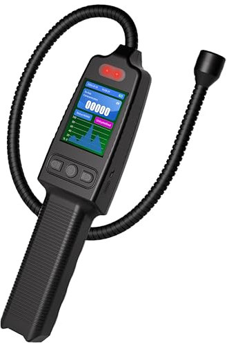 PLT812 Portable Natural Gas Leak Detector,0-10,000 ppm Range,Rechargeable Gas Leak Detector,Audible & Visual Alarm,11 Flexible Gooseneck,for Propane, Methane Gas Detection in Home & Industrial Use