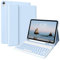ZKTUYU Backlit Keyboard Case For iPad 11th /10th Generation 11 inch /10.9 inch 2025 2022 (A16) with Pencil Holder, Magnetic Detachable Wireless Bluetooth Folio Stand Keyboard Cover, Light Blue