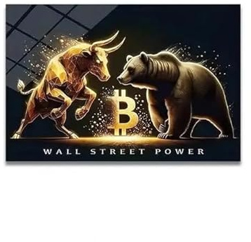 JIANGSHANDAIYOUCAIREN Bull und Bär Gold Leinwand Malerei Motivation Bull Markt Poster Print für Wohnzimmer Wall Art Home Decor Kein Rahmen-30x40cm