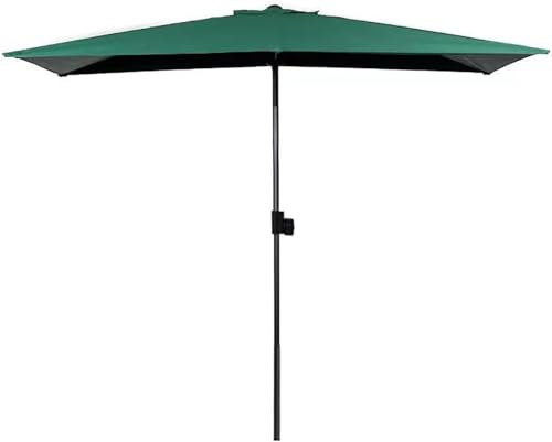 Ombrellone da Balcone Semicircolare 8x4ft, Ombrellone da Parete, Regolabile in Altezza, Ombrellone da Esterno Mezzo Ombrellone con Manovella e 5 Stecche,Verde,250x130cm