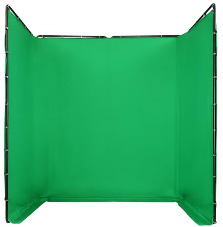 Toile de fond pour photographie - Support de fond portable - Avec support - Pour photographie - Steaming en direct - 4 x 2,4 m - Vert