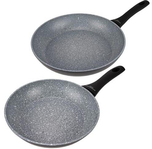 KARL HAUSMANN Pfannenset Induktion - 20+28 cm - Beschichtete Pfannen Set für alle Herdarten, auch Induktionsherd - Bratpfannen aus Aluminium - Frying Pan Set - Pfannensets - Bratpfanne - Pfanne