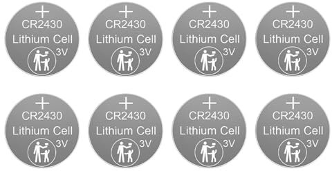 Ubxvamm CR2430 3V Batterie a bottone al litio 3V 285mAh ad alta capacità per telecomandi, orologi e allarmi