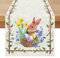 DecorMommt Ostern Tischläufer Mode Blume Hase Osterei Ostern Tischläufer Waschbar Frühling Küche Esstisch Dekoration Blume Grünes Blatt Festliche Tischmatten Läufer Set Für Party Hochzeit 40x140 cm