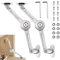 Klappenhalter mit Arretierung,Deckelstütze Scharnier, 2 Stück Softclose Deckelstützscharniere mit Schrauben und Inbusschlüssel, klappscharnier mit arretierung, Satin Nickel Klappscharnier