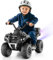 COSTWAY 6V Kids Electric Ride on ATV Car, Battery Powered Quad Bike with Horn, Music, Spray Function, LED Lights, Storage Basket, for 18 Months+ Old Boys Girls (Black)
