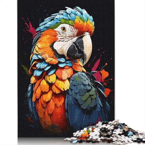 Macaw Hyacinth Animals Puzzle Fun Premium Cardboard Jigsaw Puzzle for Adults Teen 1000pcs (75x50cm)