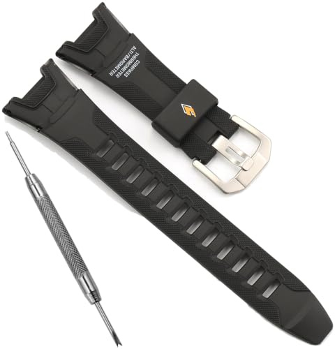 Armband aus Kunstharz, kompatibel mit Casio Pro Trek PRG-110C PRG-110Y PRW-1300 PRW-1300Y PAW-1300 Herren-Uhrenarmband