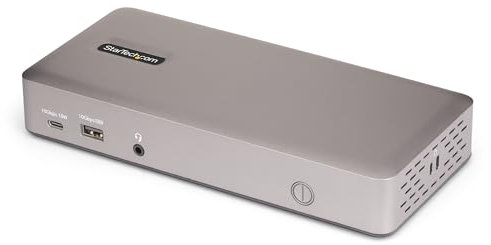StarTech.com USB-C Docking Station (USB4), Triple 4K 60Hz Monitors, Up to 100W Laptop Charging, 2.5GbE, Driverless, Not macOS Compatible