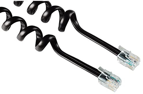 HAMA Cavo telefonico estensibile per cornetta, 1,5 metri, nero
