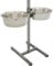 TRIXIE Bar pour chien avec 2 gamelles en acier inoxydable - hauteur réglable - blocage de la gamelle et protection contre les claquements - pieds en caoutchouc réglables - lavable au lave-vaisselle - métal/inox - 2 x 4,5 l - ø 29 cm - 24923