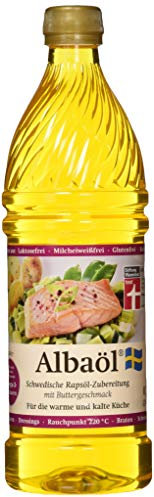 ALBAÖL - schwedische Rapsöl-Zubereitung mit Buttergeschmack 750ml, 3er Pack (3 x 750ml Flasche)
