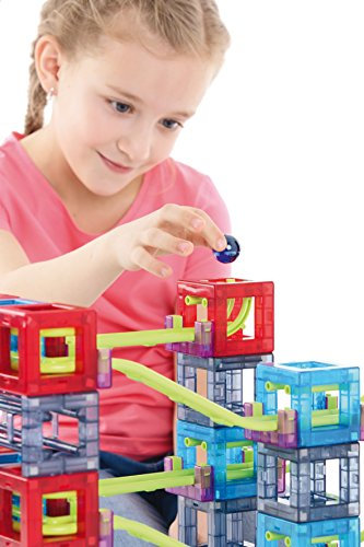 Qvolution Kugelbahn – Basic Set 22 / Kugelbahn aus Kunststoff mit starken Magneten