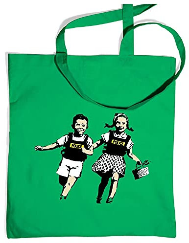 Banksy Cop Kinder-Tragetasche, Kelly Green, Einheitsgröße, grün