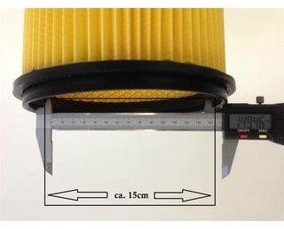 Grizzly Tools, filtro lamellare, filtro dell'aria, filtro a cartuccia, filtro a cartuccia, cartuccia filtrante per bagnato, aspiratore a secco, lavabile