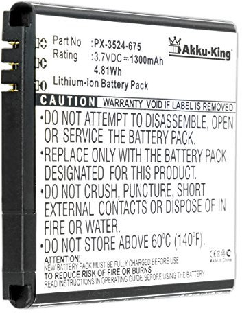 Akku-King Akku kompatibel mit Simvalley PX-3524, PX-3524-675 - Li-Ion 1300mAh - für SP-140
