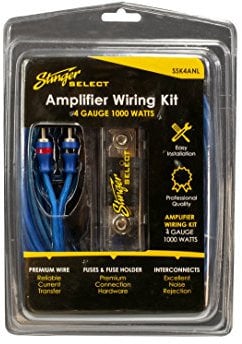 Stinger - SSK4ANL - 4GA 1000W Complete 4 Gauge Amplifier Wiring Kit w/ 2 Channel RCA Interconnects & ANL Fuse w/Holder - Designed specifically for car audio systems up to 1,000 watts