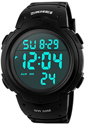 SKMEI, orologio sportivo da uomo, impermeabile, digitale con retroilluminazione a LED, multifunzione, orologio da polso
