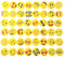 JZK 48x Stücke Emoticon Kinder Radiergummi Smiley Radiergummi, Spielzeug Gastgeschenk Studentengeschenke für Geburtstagsfeier Festival Partytütenfüller, Gelb