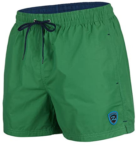 Zagano Adam Lipski Badehose Herren Schwimmhose Herren Badeshorts Badeshort Herren Badehose Herren lang dunkel grün Lime Green, 5106 Gr.XXL