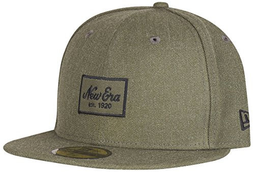 New Era Heather Script Heather Olive 59Fifty Cap - 7 1/4-58cm (L)
