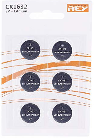 Pack of 6 CR1632 3V Alkaline Batteries Lithium Button Type in Blister Pack