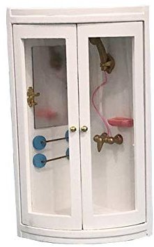 Fliyeong Maison de Poupée Miniature avec Salle de Bain et Douche - Échelle 1/12