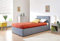 GFW Classic Leather Upholstered Ottoman Storage Bed With Gas End Lift & Under Bed Storage, Single, Faux Leather, Grey