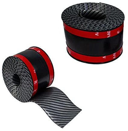 5cm x 3m Auto Carbon Schutzleiste Kantenschutz Einstiegsleiste 3D-Effekt Gummi