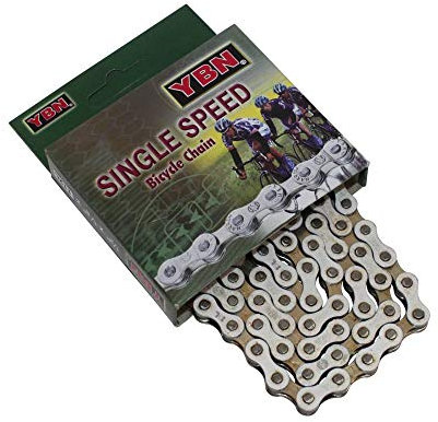 P2R (Cycle) Kette Fahrrad 1-3v. Ybn s410 Weiß-Silber 112 Kettenglieder (Starrlauf Fahrrad - Singlespeed)