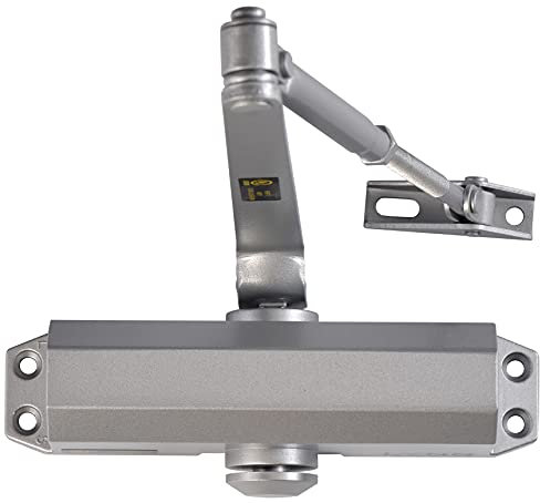 Medium Duty Designer Commercial Door Closer - LYNN Hardware DC5003 (US26D Aluminum) Surface Mounted, Cast Aluminum - UL 3 Hour Fire Rated, Size 3 for Residential and Light Commercial Doors