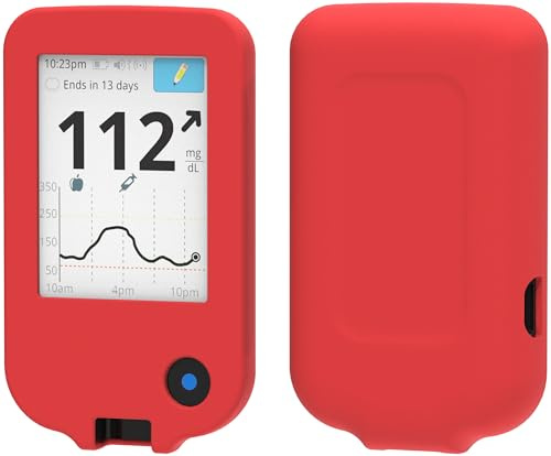 foto-kontor Tasche kompatibel mit Abbott Freestyle Libre 2 Hülle Silikon Schutzhülle rot