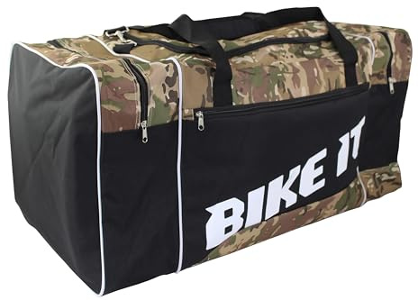 Bike It Luggage Kit Bag 128L Motorcycle Motocross Gear Bag Large 128 Litre Capacity - Camo