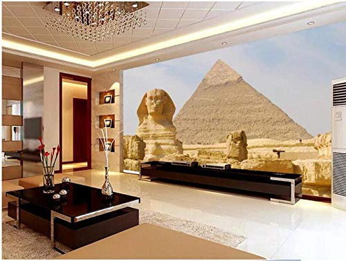 Papier Peint Panoramique Intissé Tapisserie Murales 3D Décoration Murale Effet Trompe Loeil Khufu Pyramid Desert
