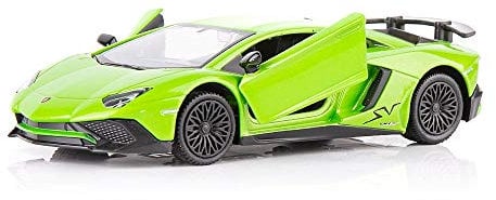 TGRCM-CZ 1/36 Skala Lamborghini Aventador LP700-4 Casting Car Modell, Zink Legierung Spielzeugauto für Kinder, Pull Back Fahrzeuge Spielzeugauto für Kleinkinder Kinder Jungen Mädchen Geschenk (Grün)
