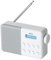 Akai A61041G DAB/DAB Digital+ & FM Radio, Portable Mains and Battery Powered – White/Grey