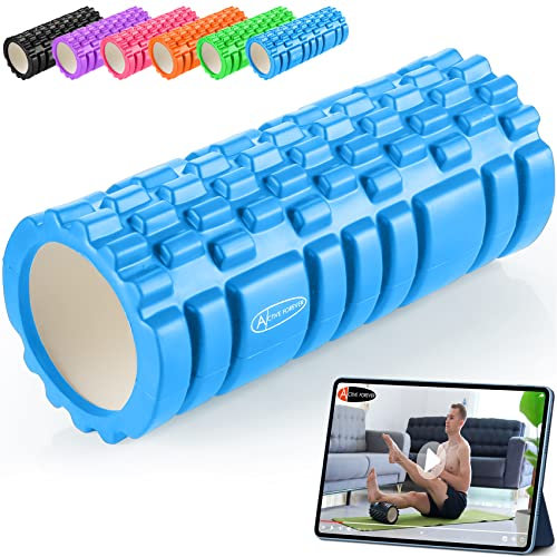 ActiveForever Faszienrolle Massagerolle Fitnessrollen Schaumstoffrolle Fitness Sport Sechs Farben Sind Erhältlich (Blau)