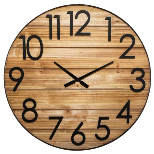 Atmosphera Uhr Abby aus Metall und Holz D70