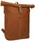 Gusti Rolltop Leder - Bendik Kurierrucksack Rucksack Lederrucksack Vintage Cityrucksack Outdoorrucksack Laptoptasche Wanderrucksack Braun Leder